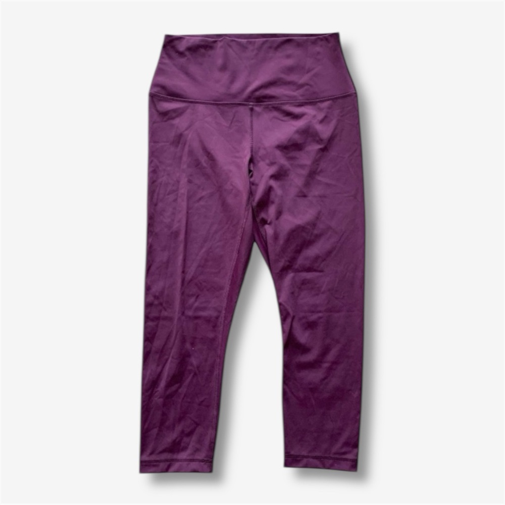 90 Degree Womens Purple Cropped Length Legging High Rise Short Inseam Size Large